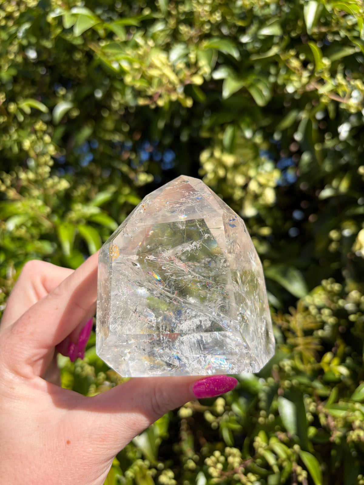 Clear Quartz & Rutilated Quartz Polished Point A