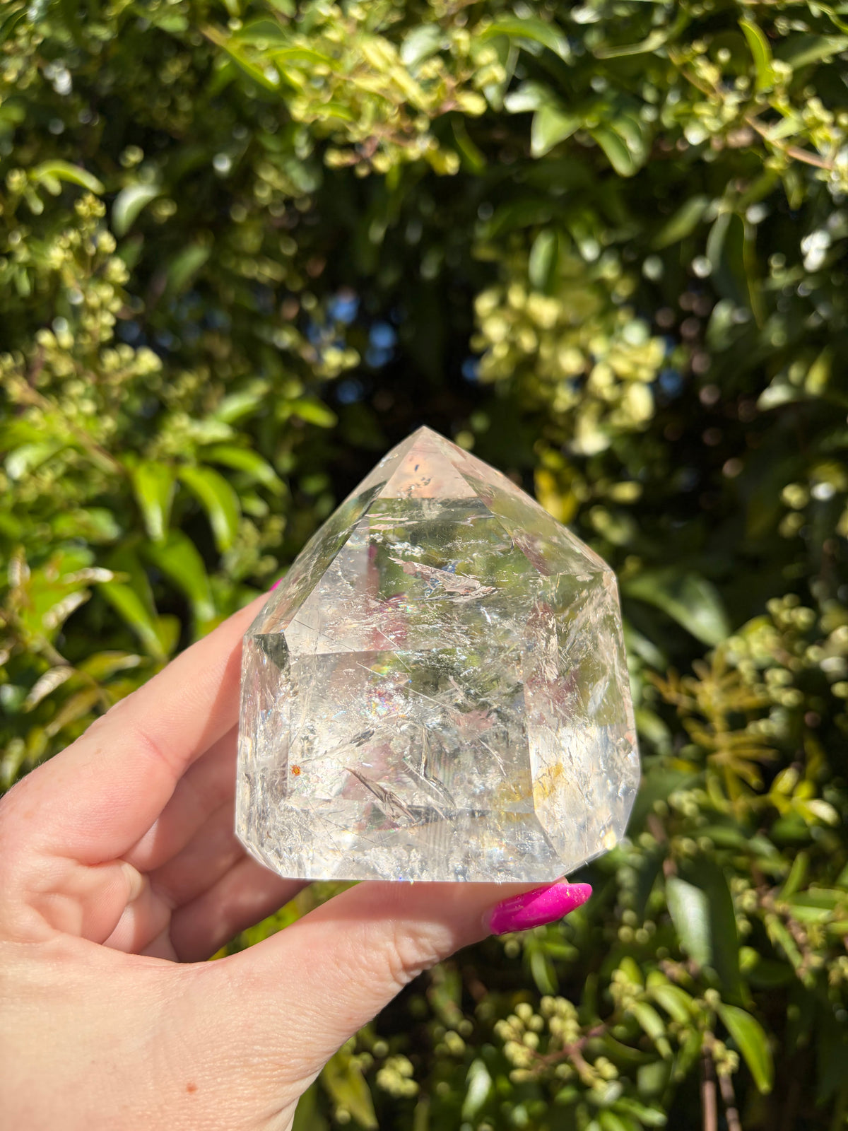Clear Quartz & Rutilated Quartz Polished Point A