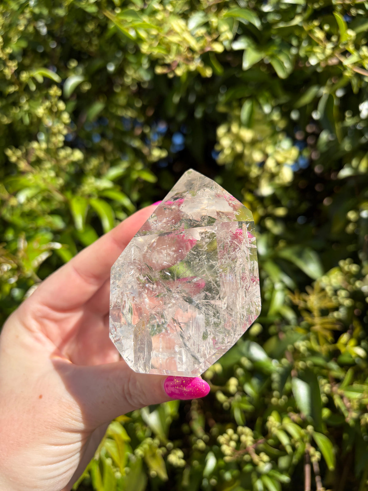 Clear Quartz & Rutilated Quartz Polished Point A