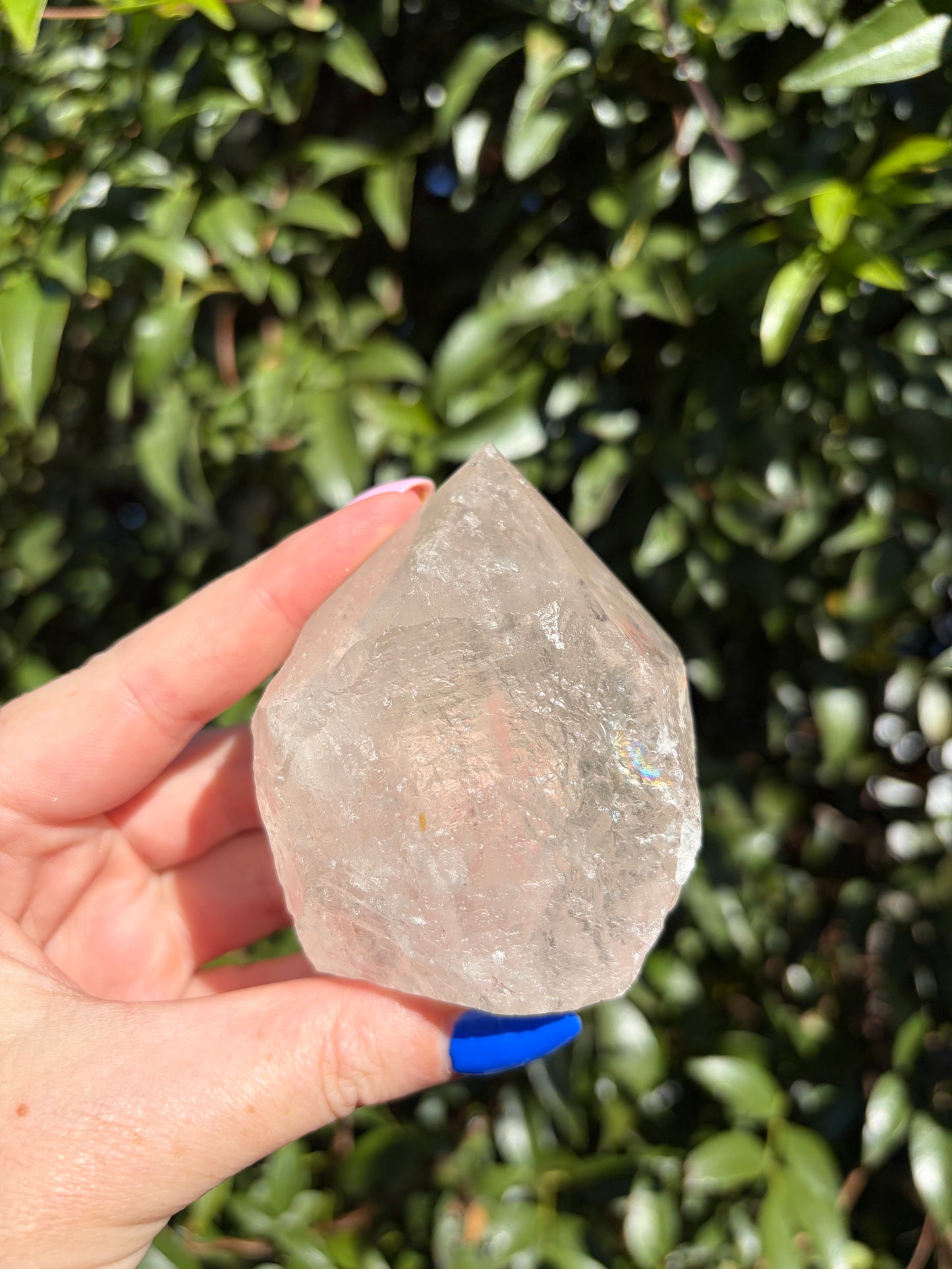 Clear Quartz Semi Polished Point A
