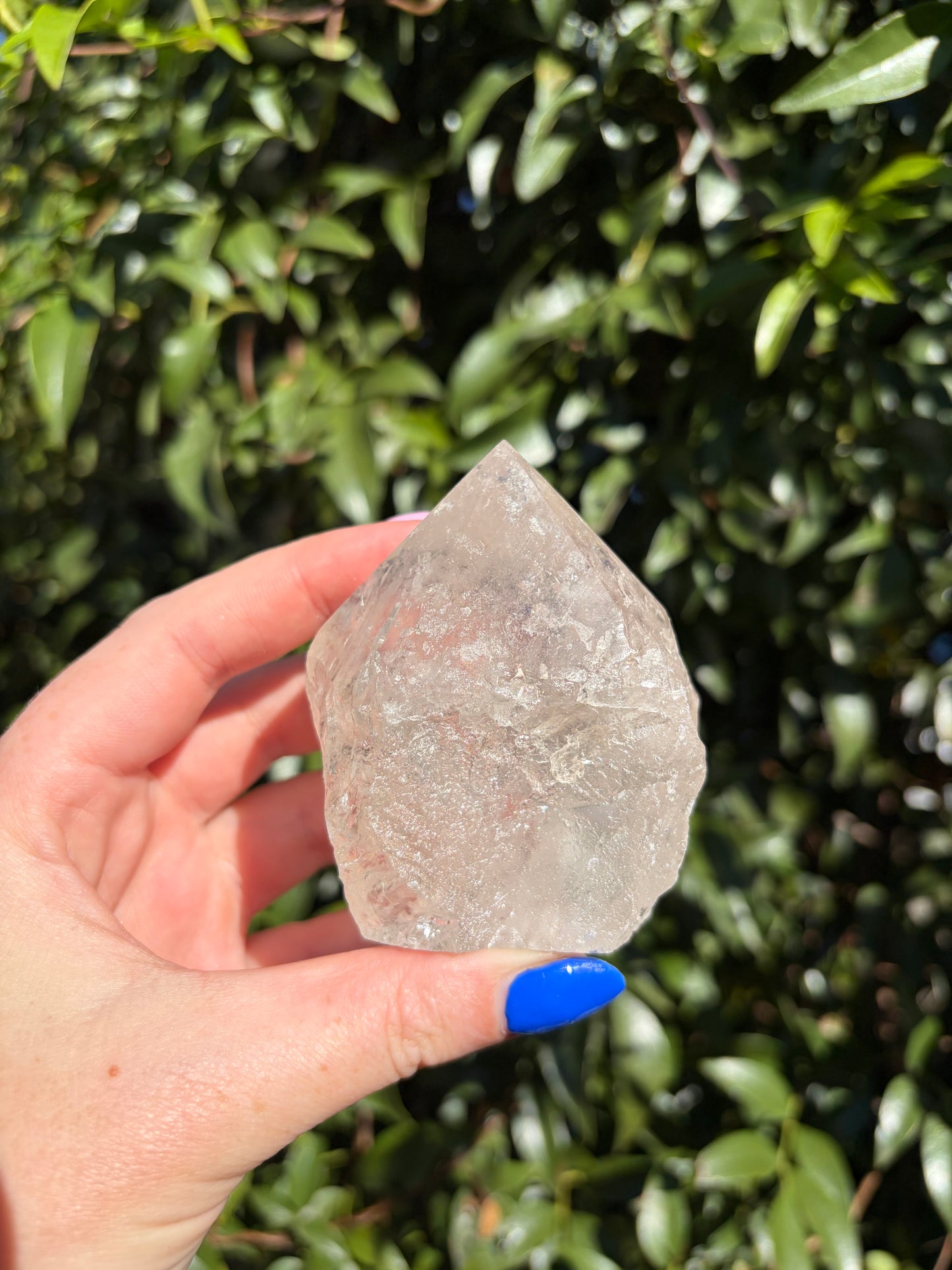 Clear Quartz Semi Polished Point A