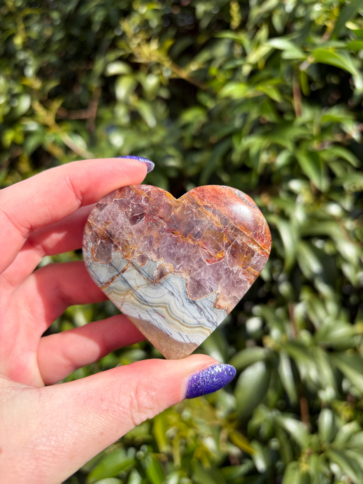 Crazy Lace Amethyst Heart B