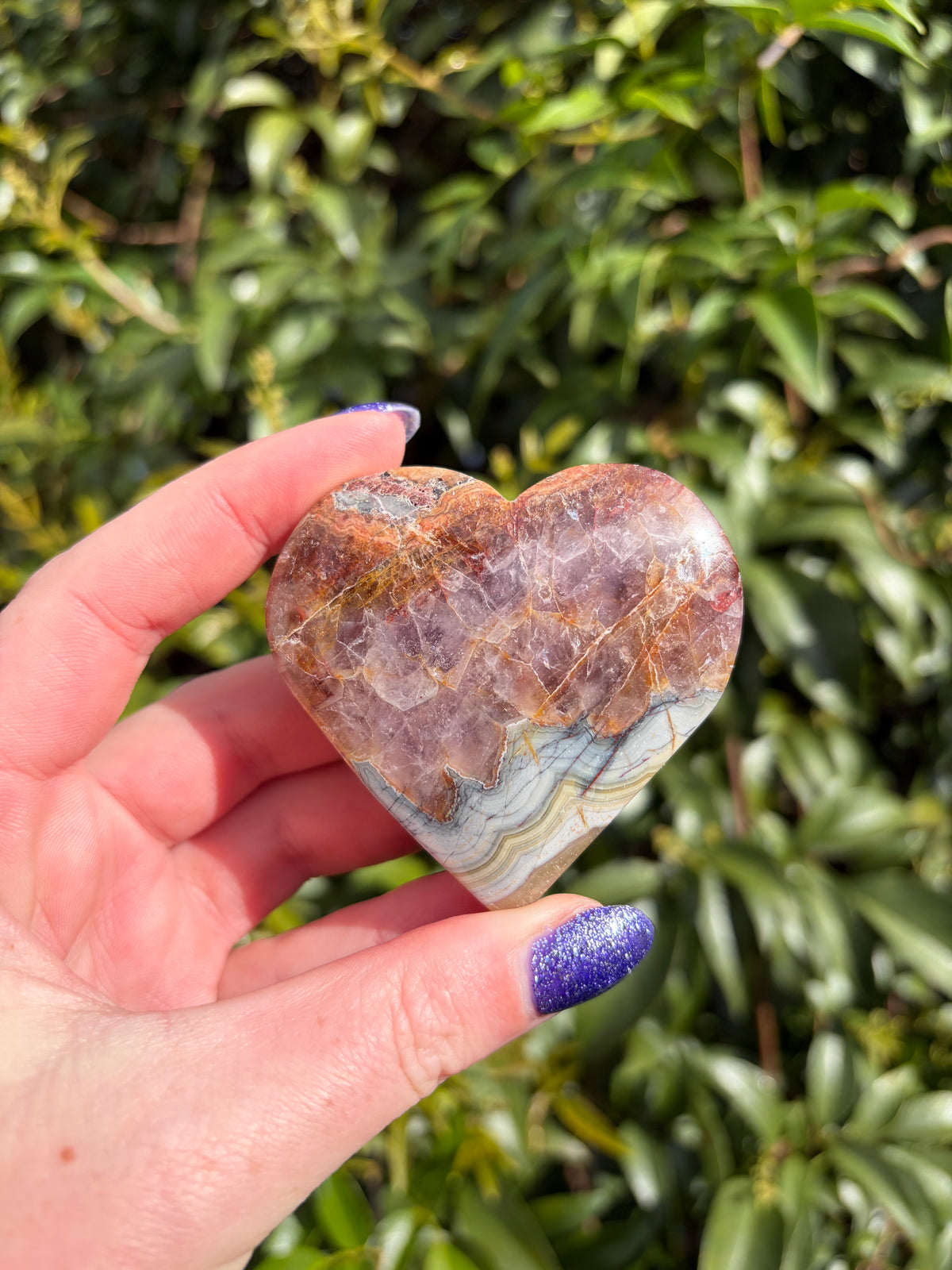 Crazy Lace Amethyst Heart B
