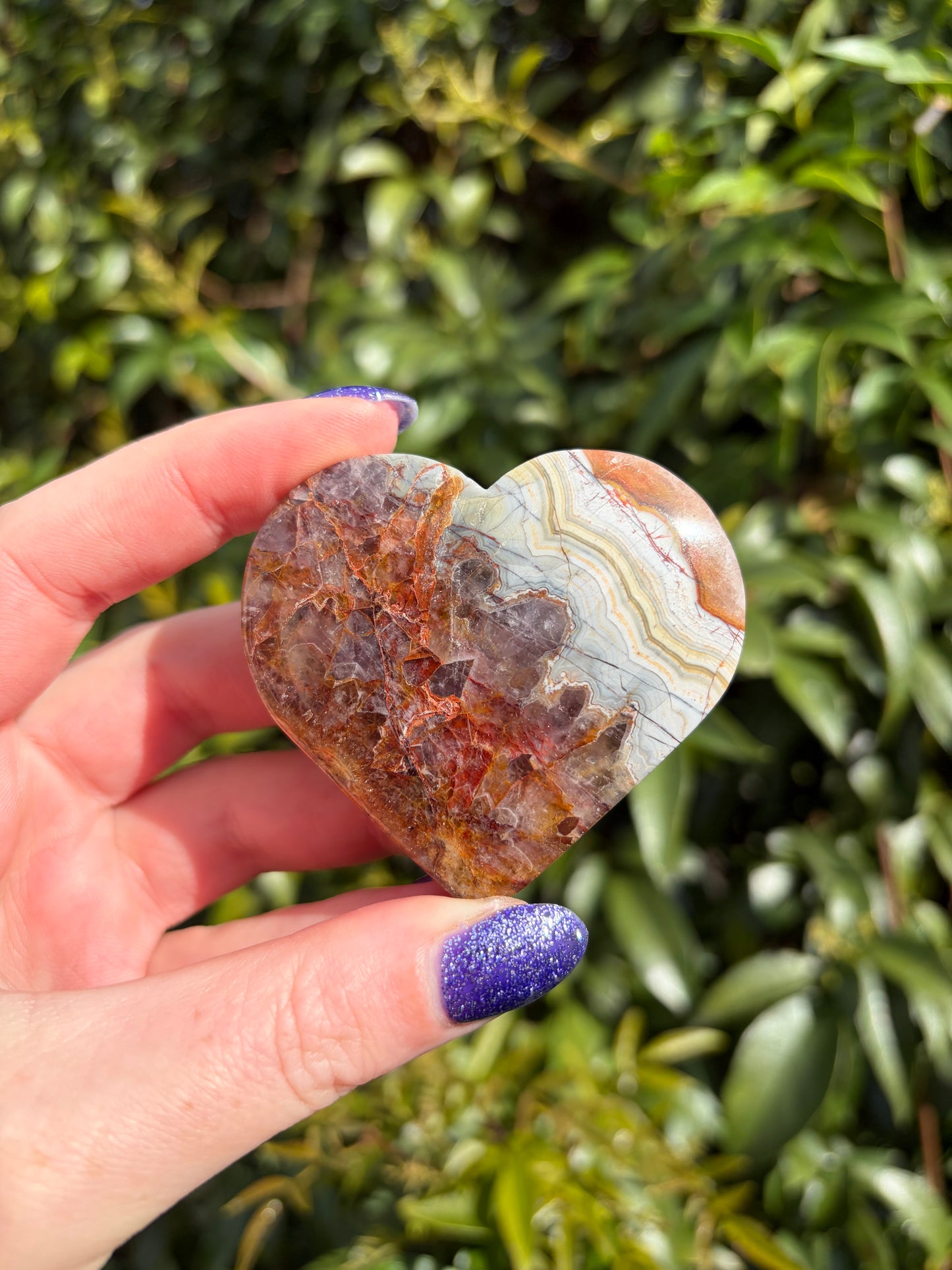 Crazy Lace Amethyst Heart D