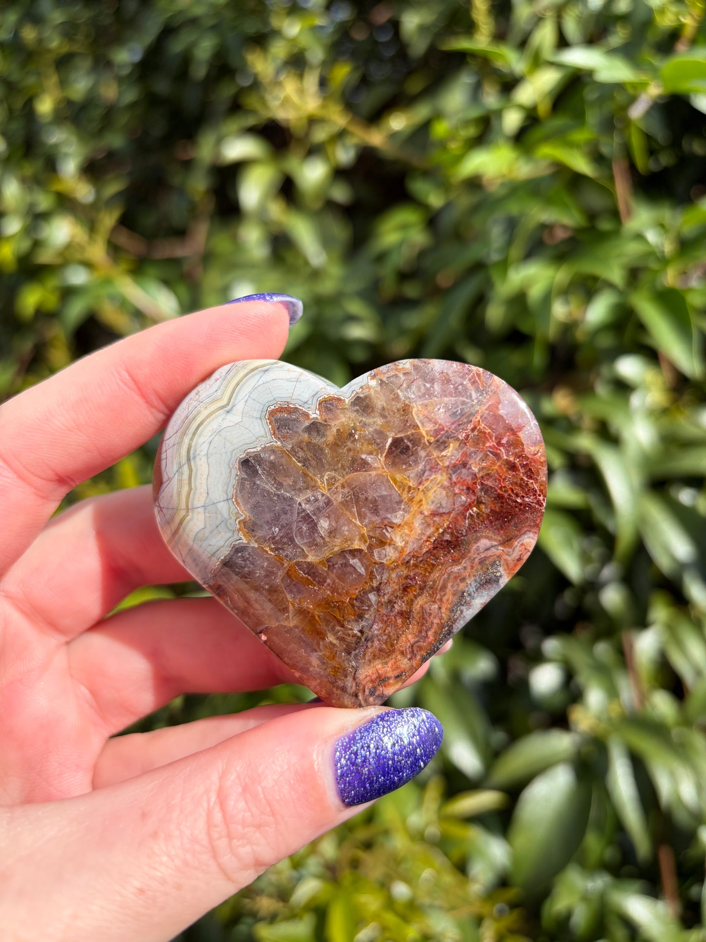 Crazy Lace Amethyst Heart D