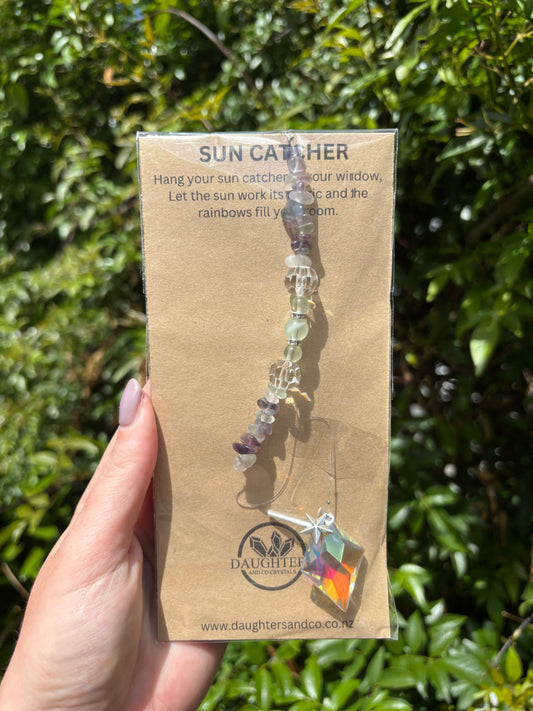 Rainbow Fluorite | Diamond Sun Catcher