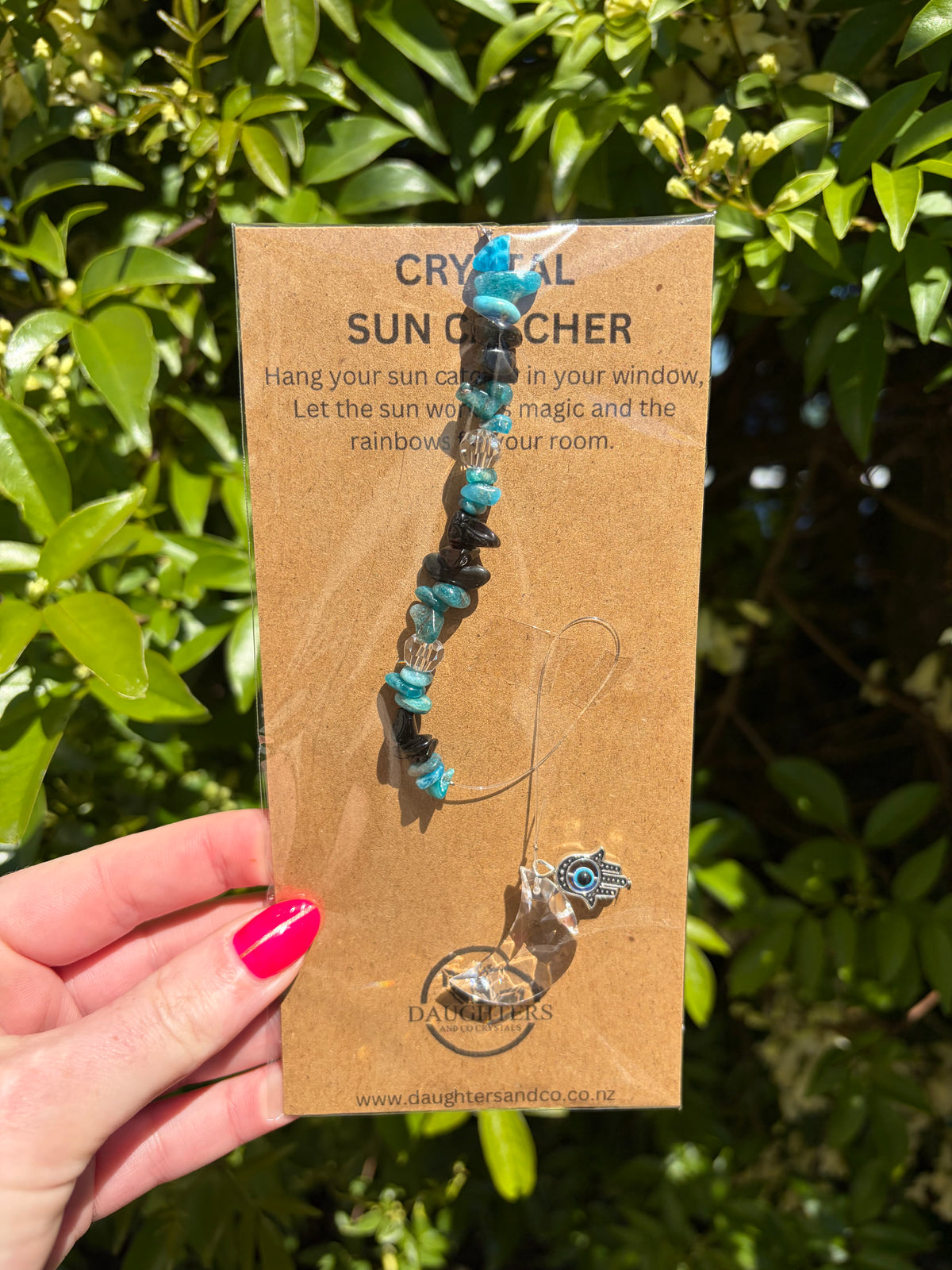 Apatite & Black Obsidian | Moon Sun Catcher