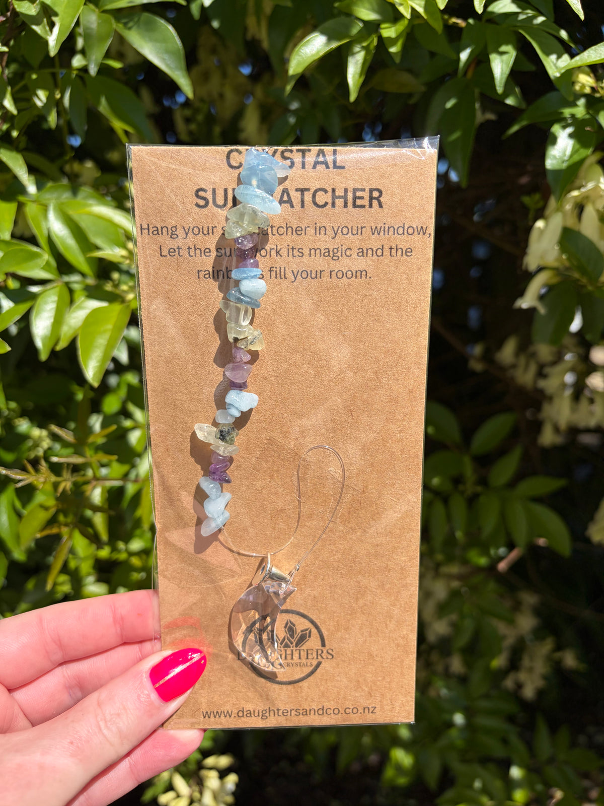 Aquamarine, Prehnite & Amethyst | Moon Sun Catcher
