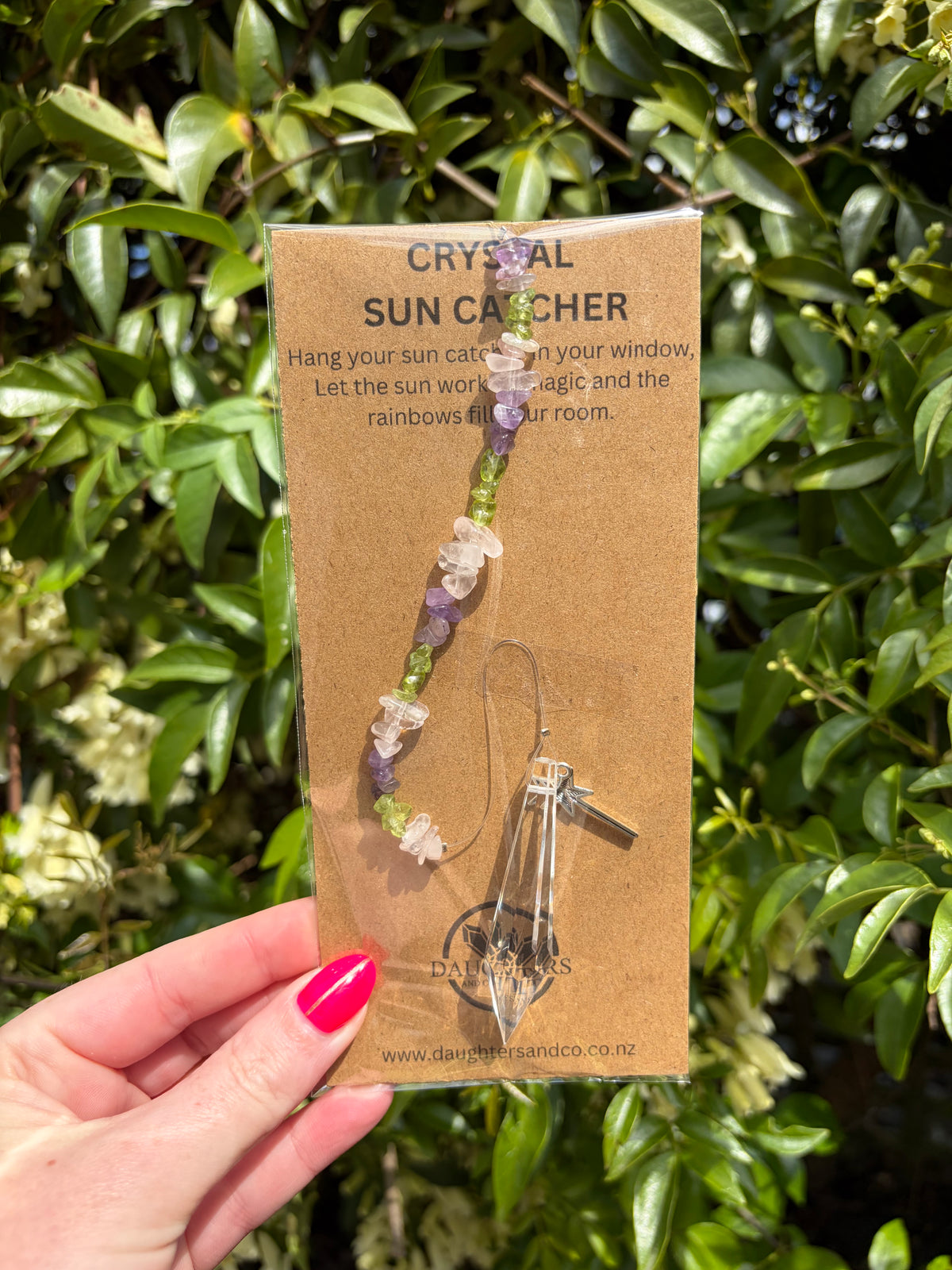 Amethyst, Peridot & Rose Quartz | Point Sun Catcher