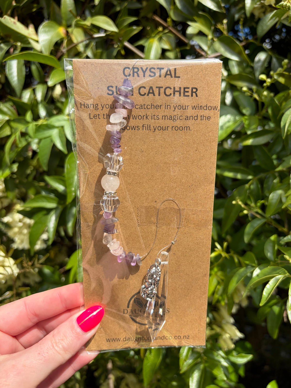 Amethyst & Rose Quartz | Point Sun Catcher