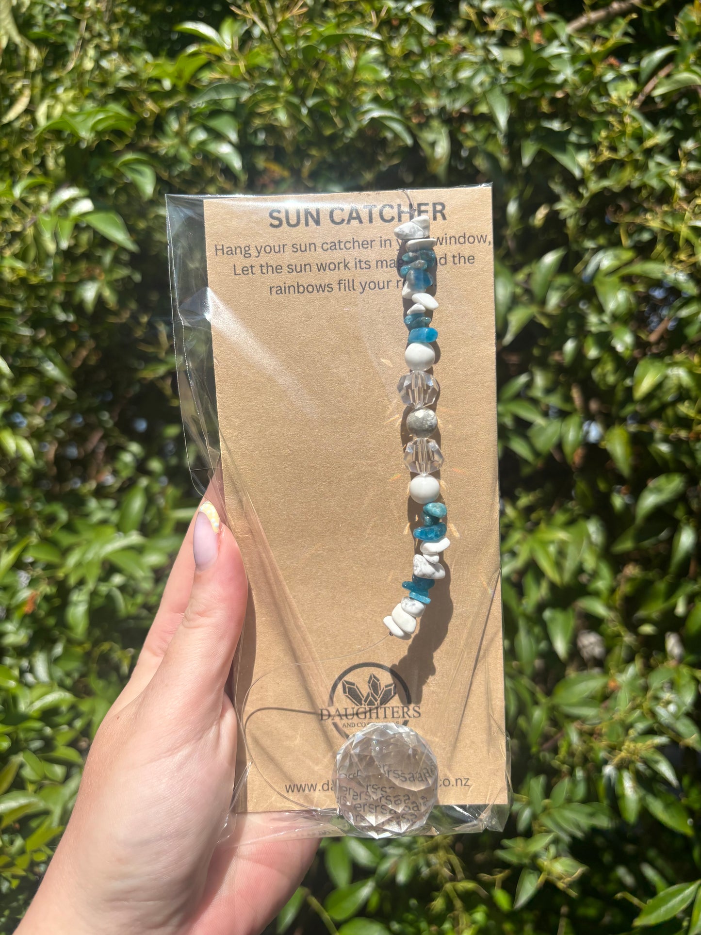 Howlite & Apatite | Sphere Sun Catcher