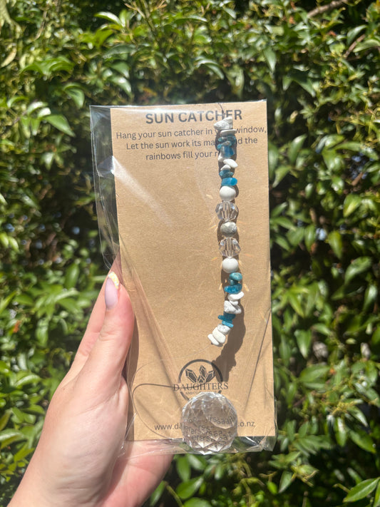 Howlite & Apatite | Sphere Sun Catcher