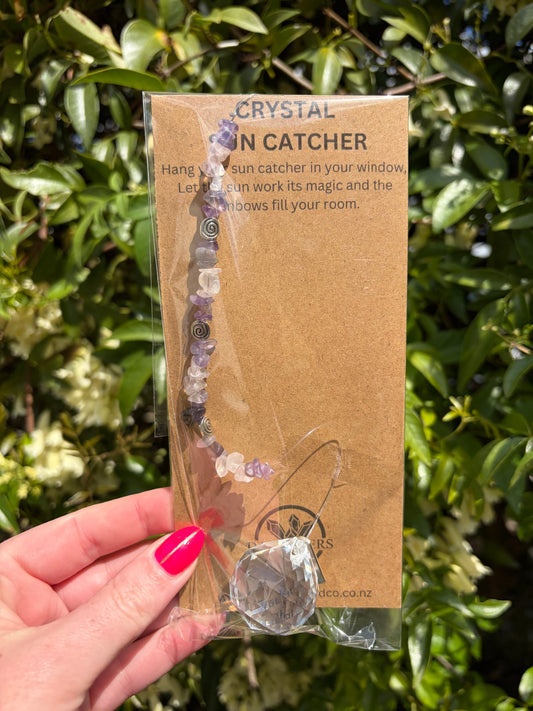 Amethyst & Rose Quartz | Sphere Sun Catcher