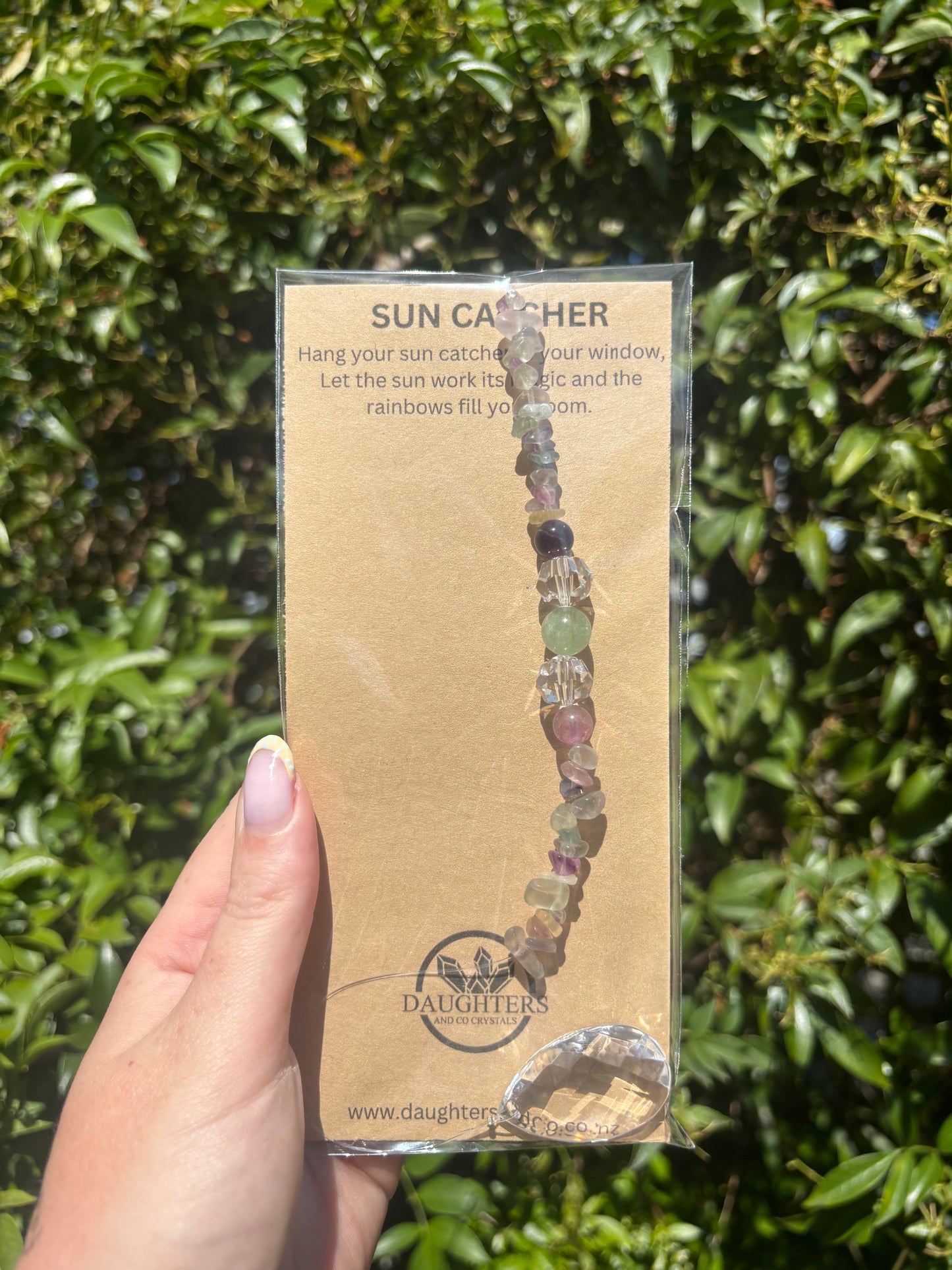 Rainbow Fluorite | Tear Drop Sun Catcher