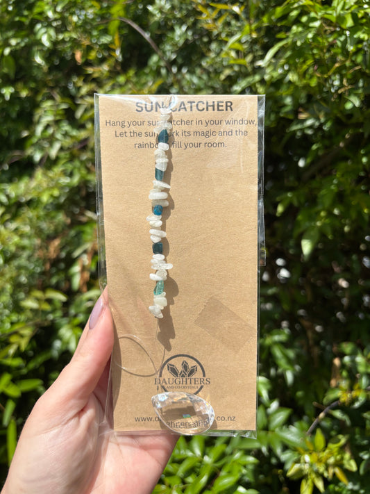 Moonstone & Apatite | Tear Drop Sun Catcher