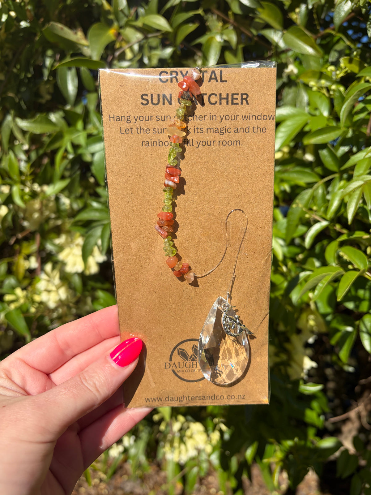 Carnelian & Peridot | Tear Drop Sun Catcher