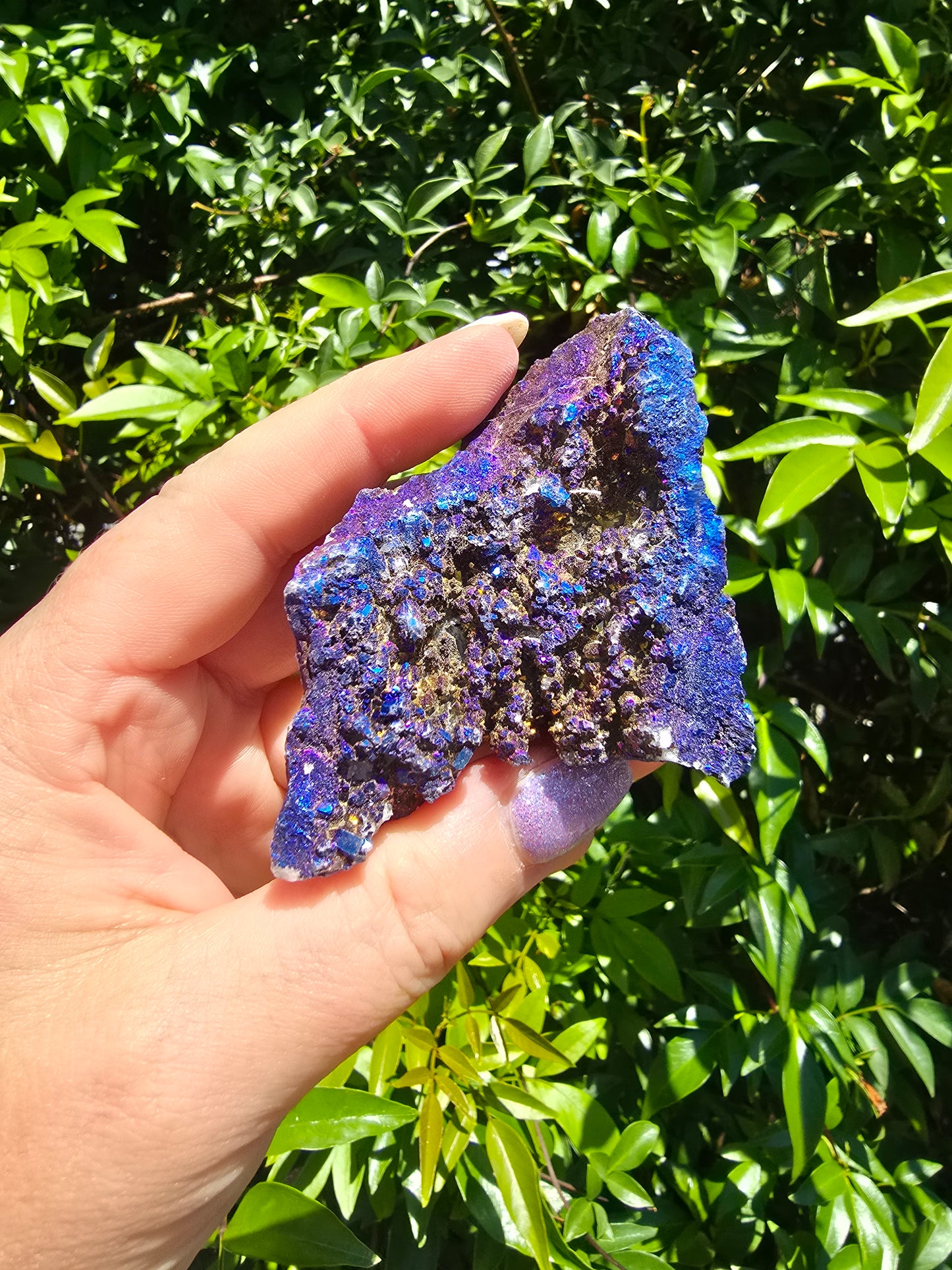 Dark Blue Aura Quartz Cluster B