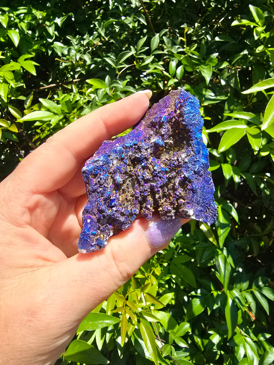 Dark Blue Aura Quartz Cluster B