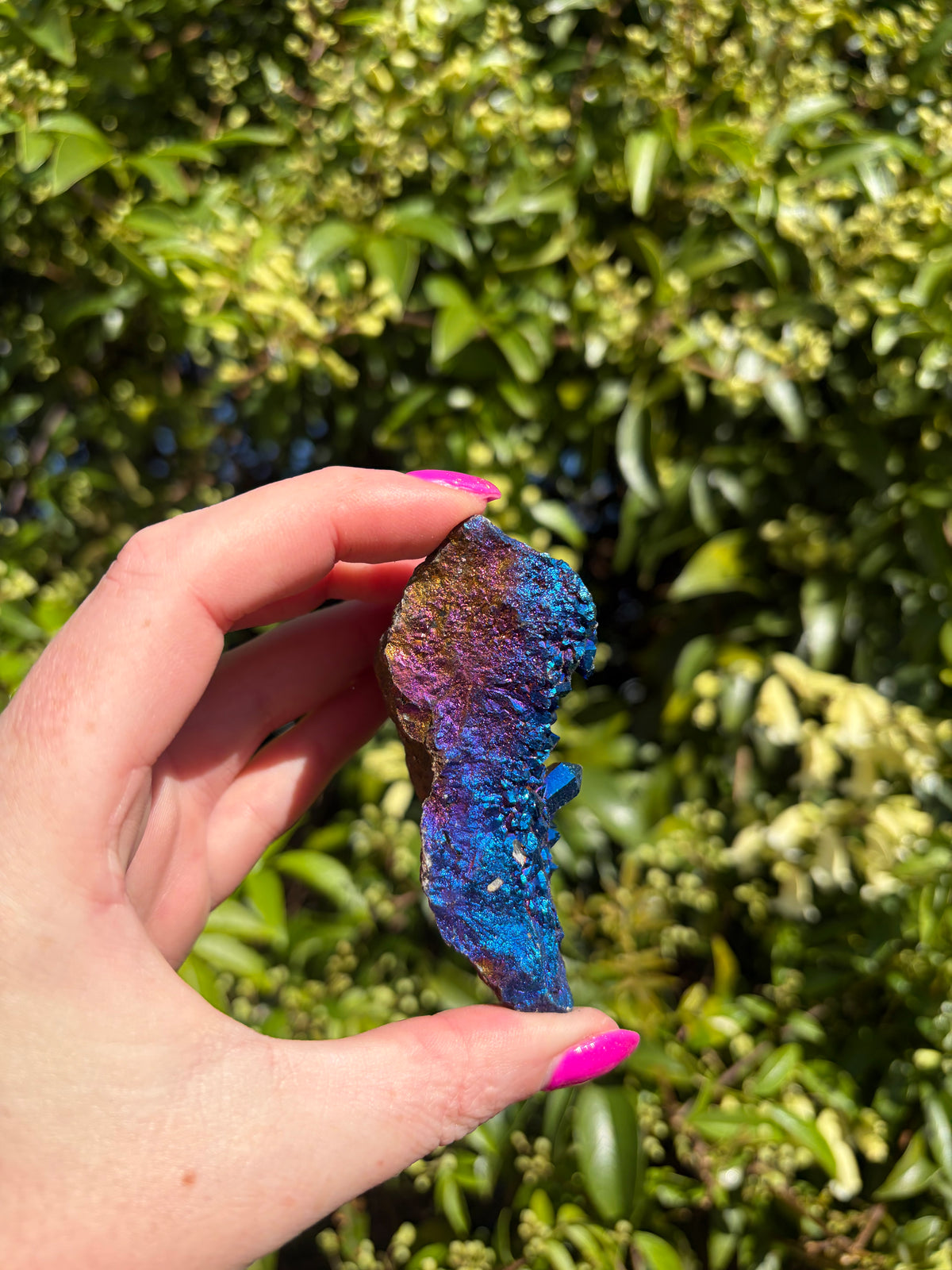 Dark Blue Aura Quartz Cluster D