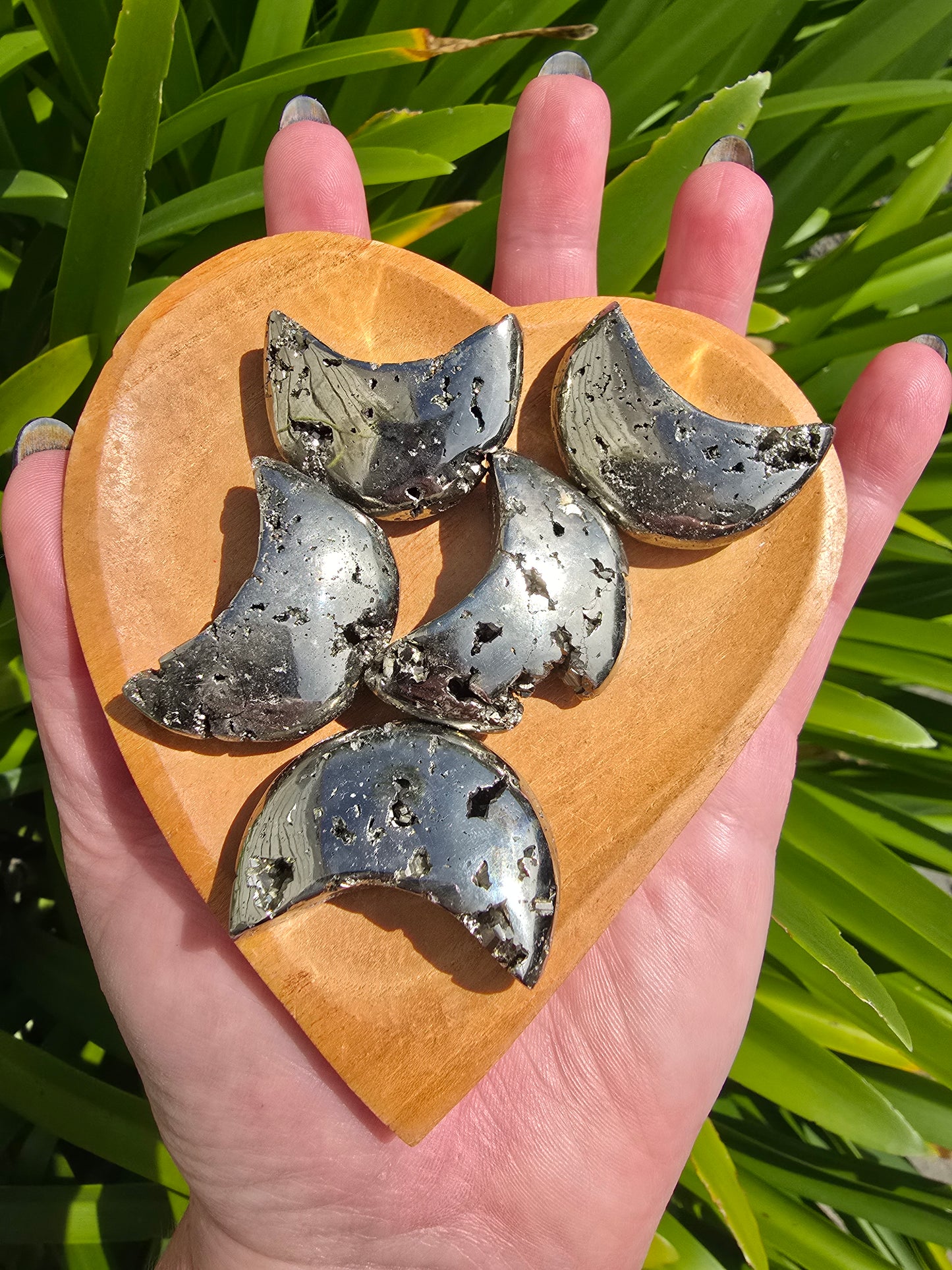 Druzy Pyrite Mini Moon