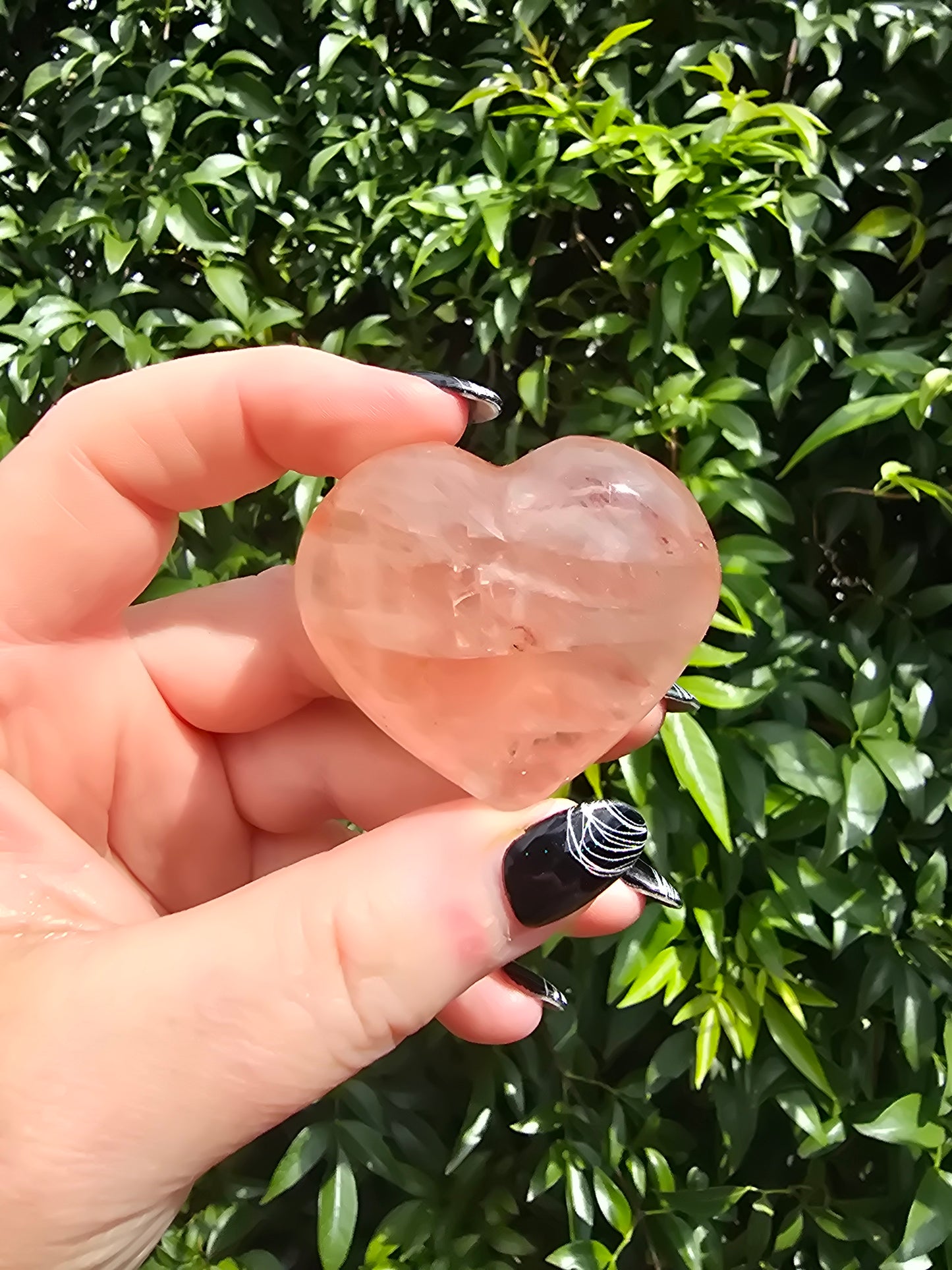 Fire Quartz Large Heart