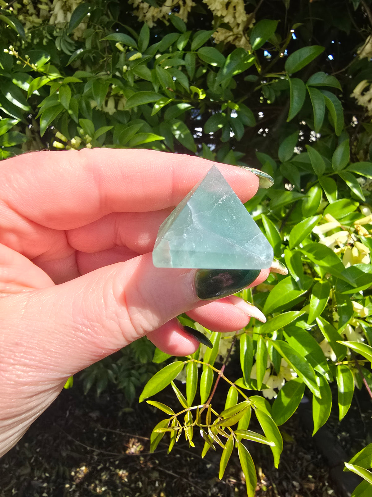 Green Fluorite Pyramid Small