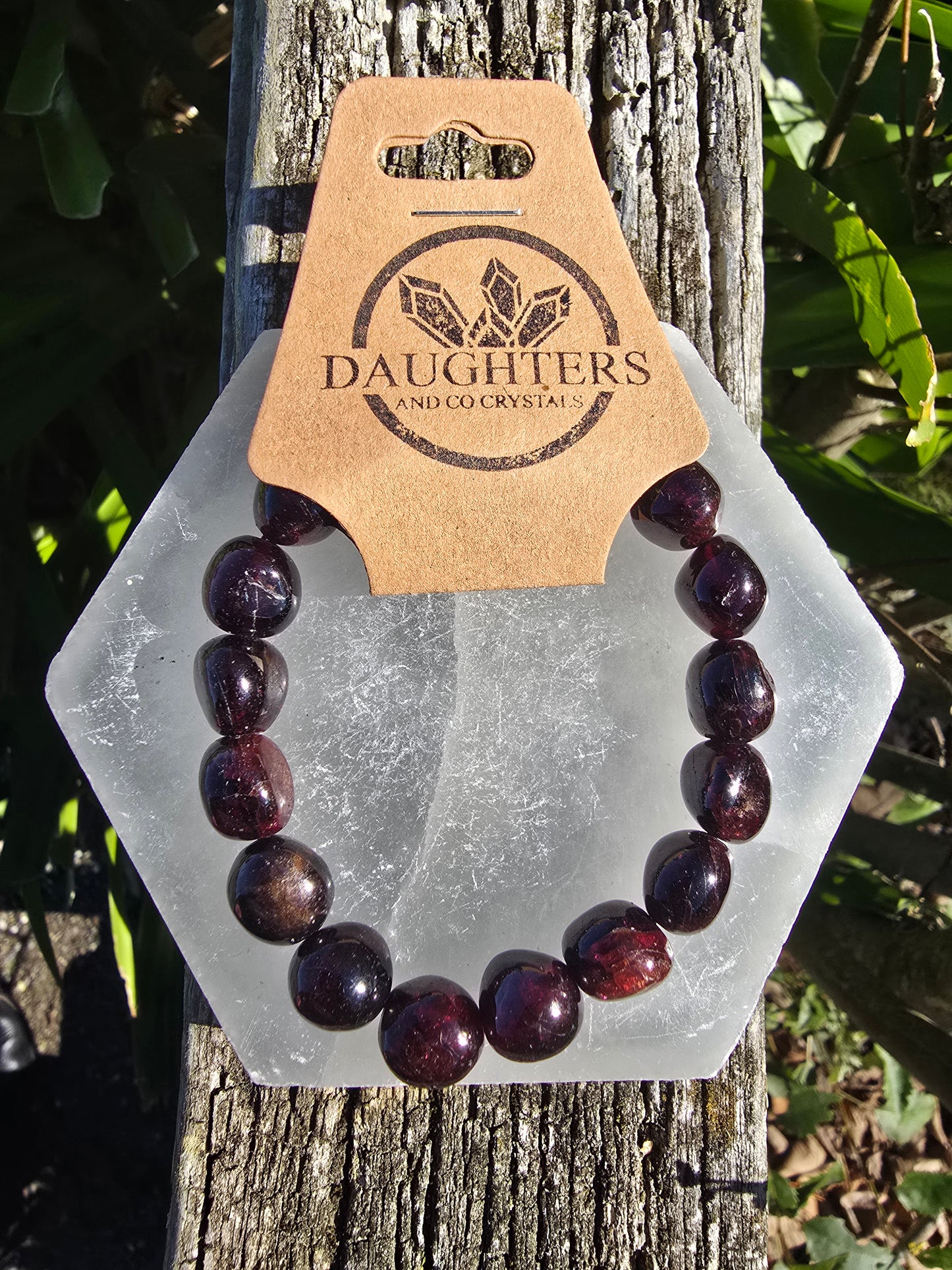Garnet | Large Nugget Bead Bracelet