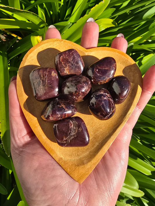 Garnet Star Tumbled Stone