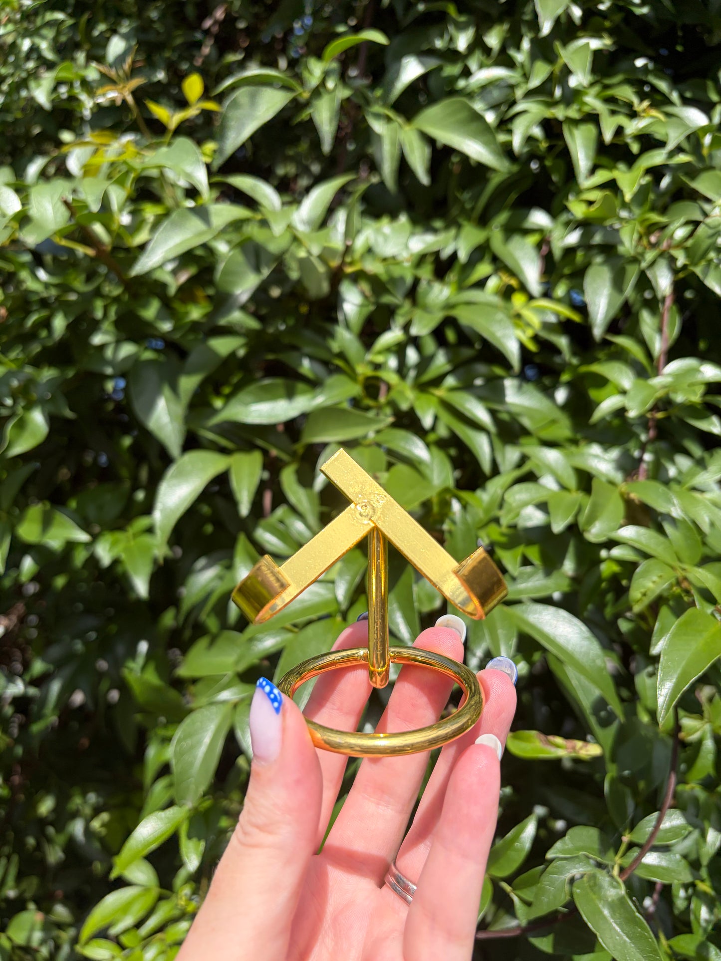 Gold Metal Heart / Slice Stand
