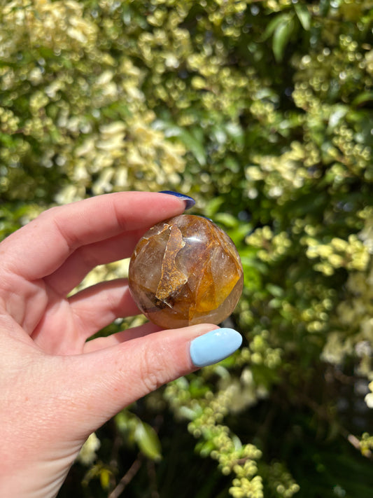 Golden Healer Quartz Palm Stone C