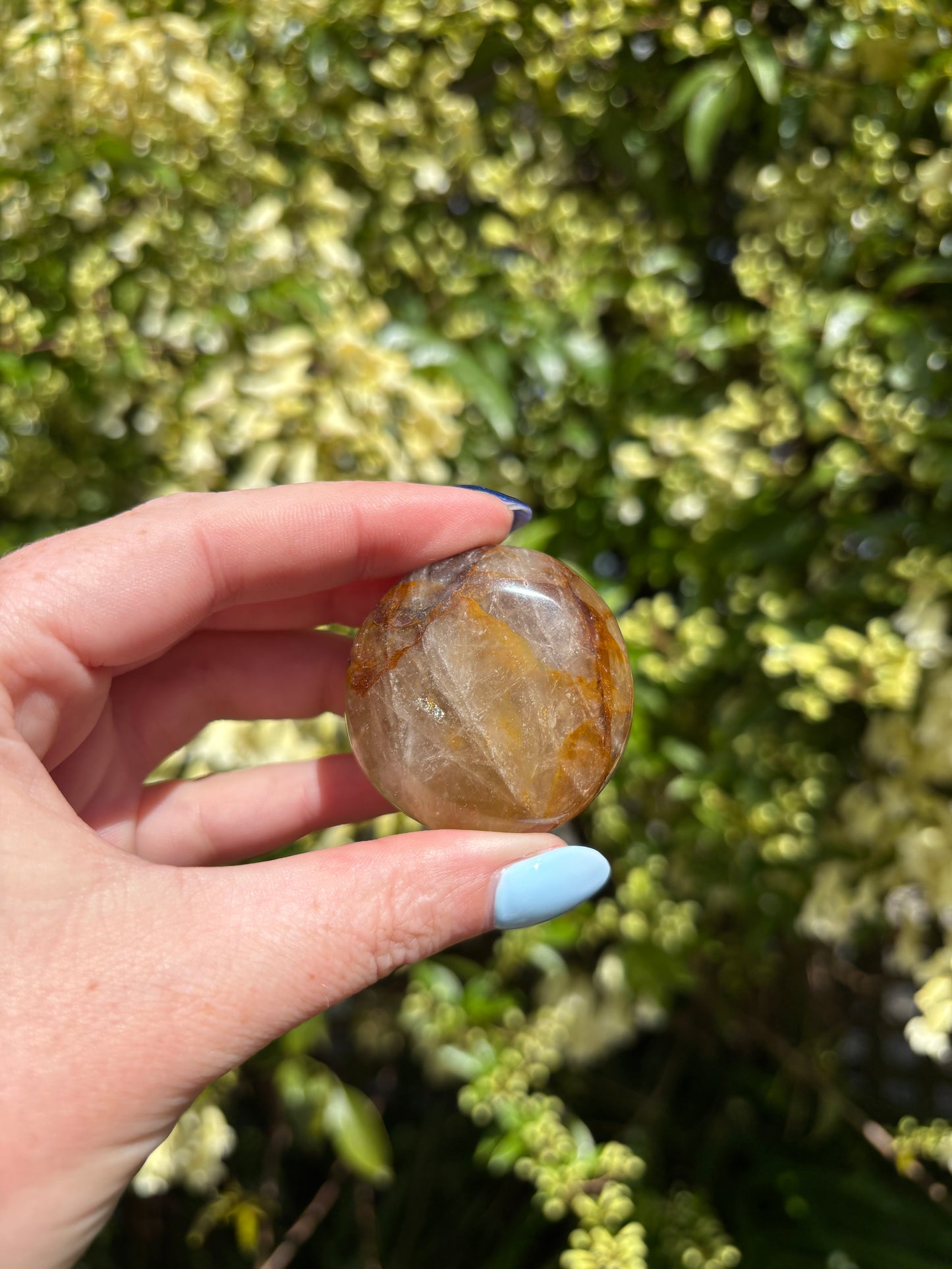 Golden Healer Quartz Palm Stone C