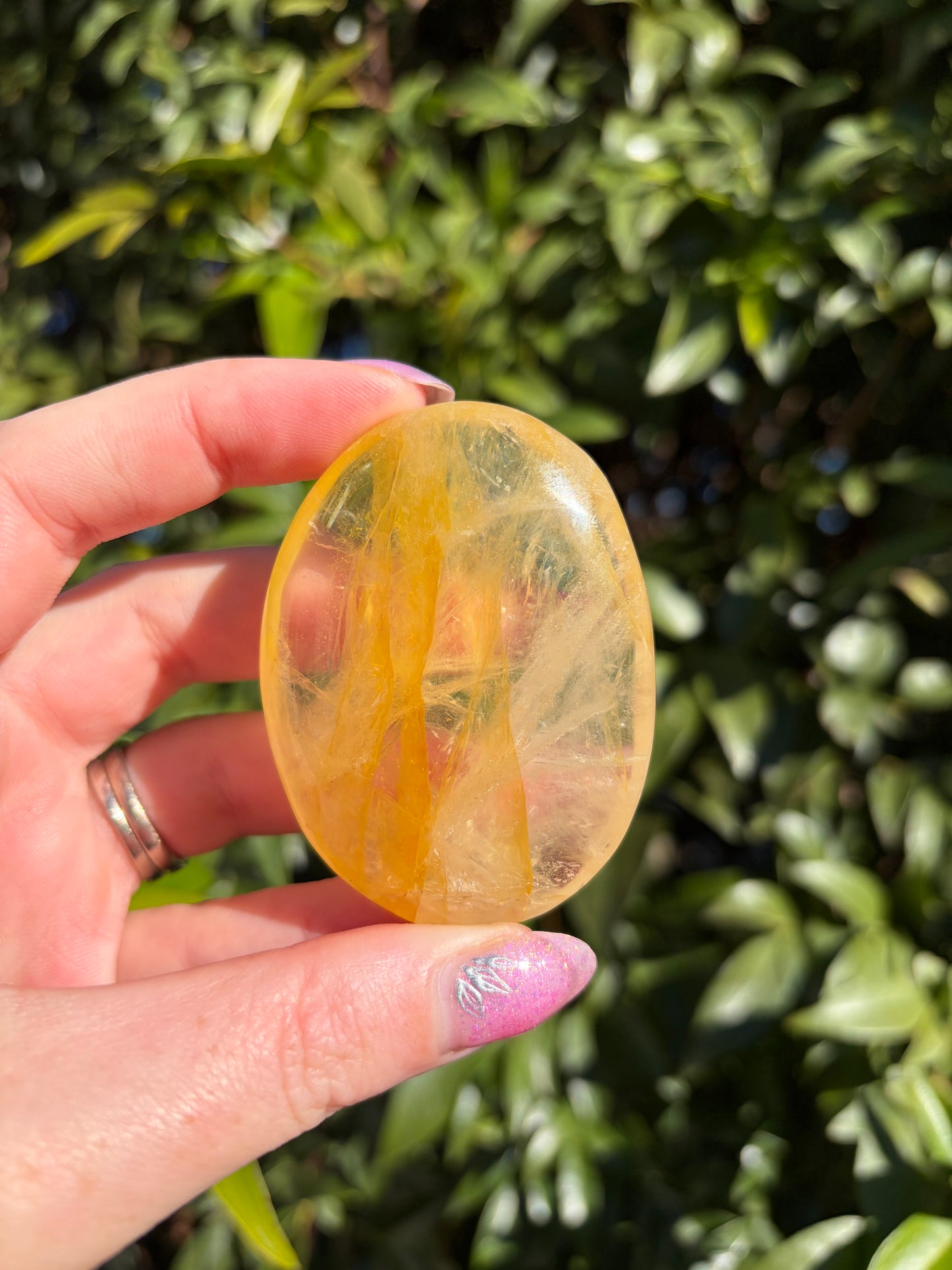 Golden Healer Quartz Palm Stone A