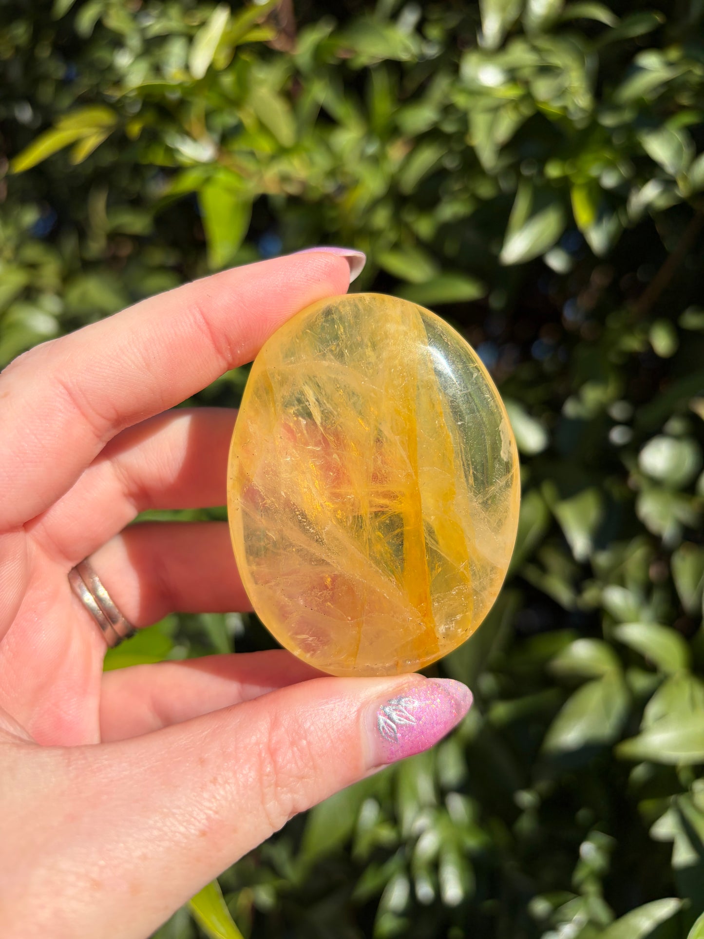 Golden Healer Quartz Palm Stone A