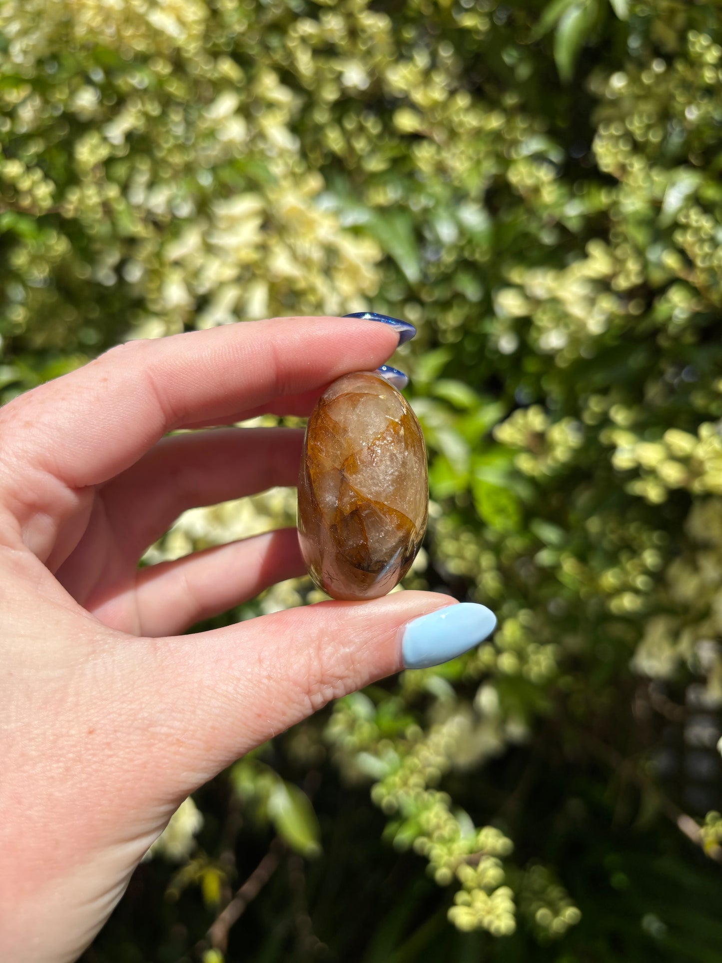 Golden Healer Quartz Palm Stone C