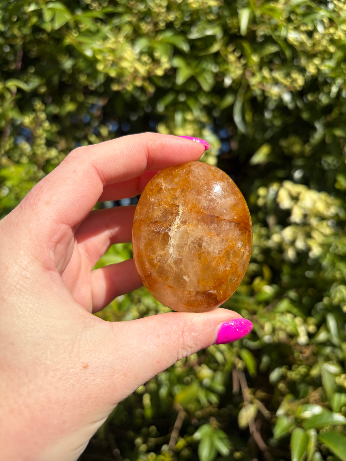 Golden Healer Quartz Palm Stone A