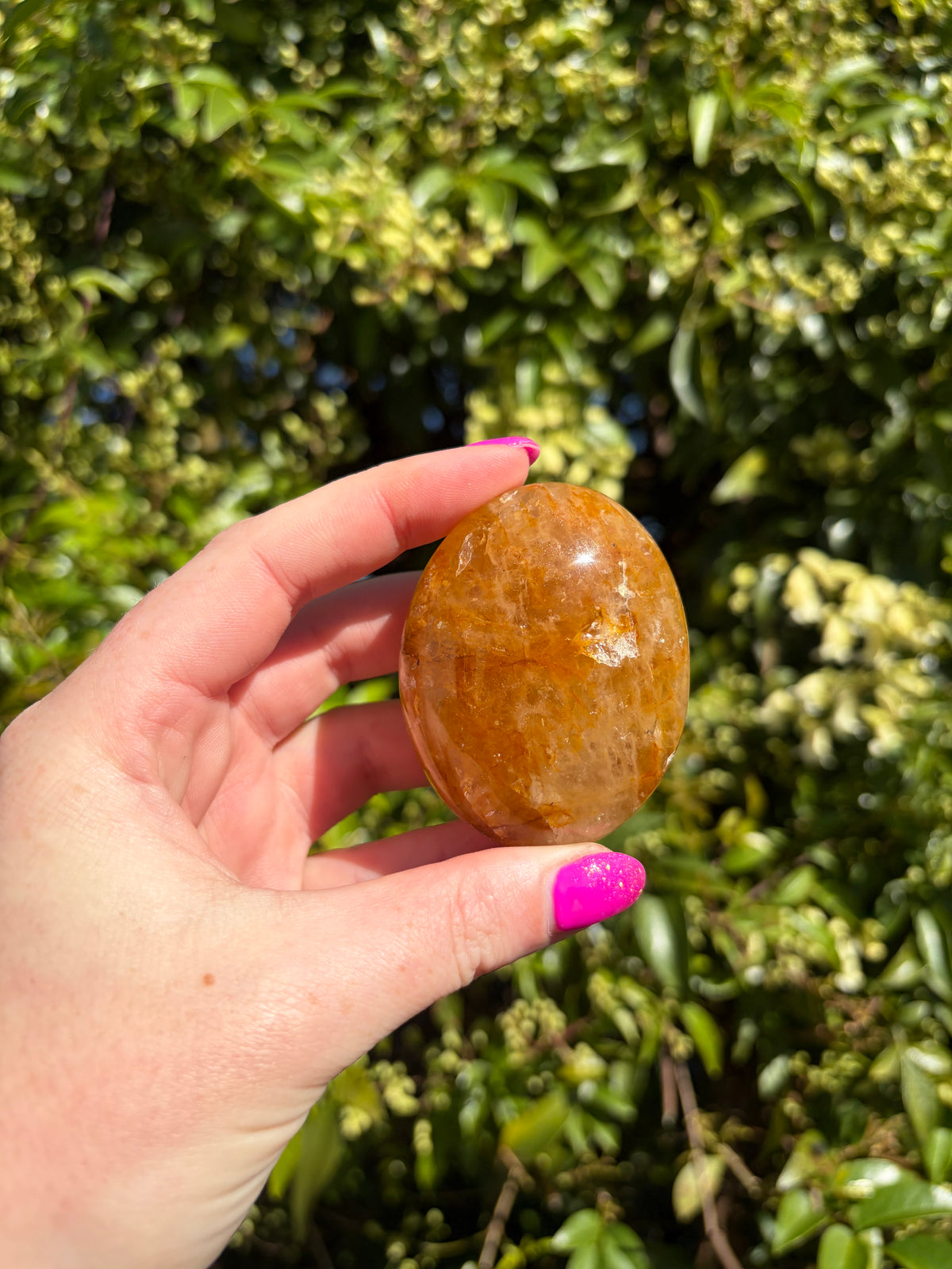 Golden Healer Quartz Palm Stone A