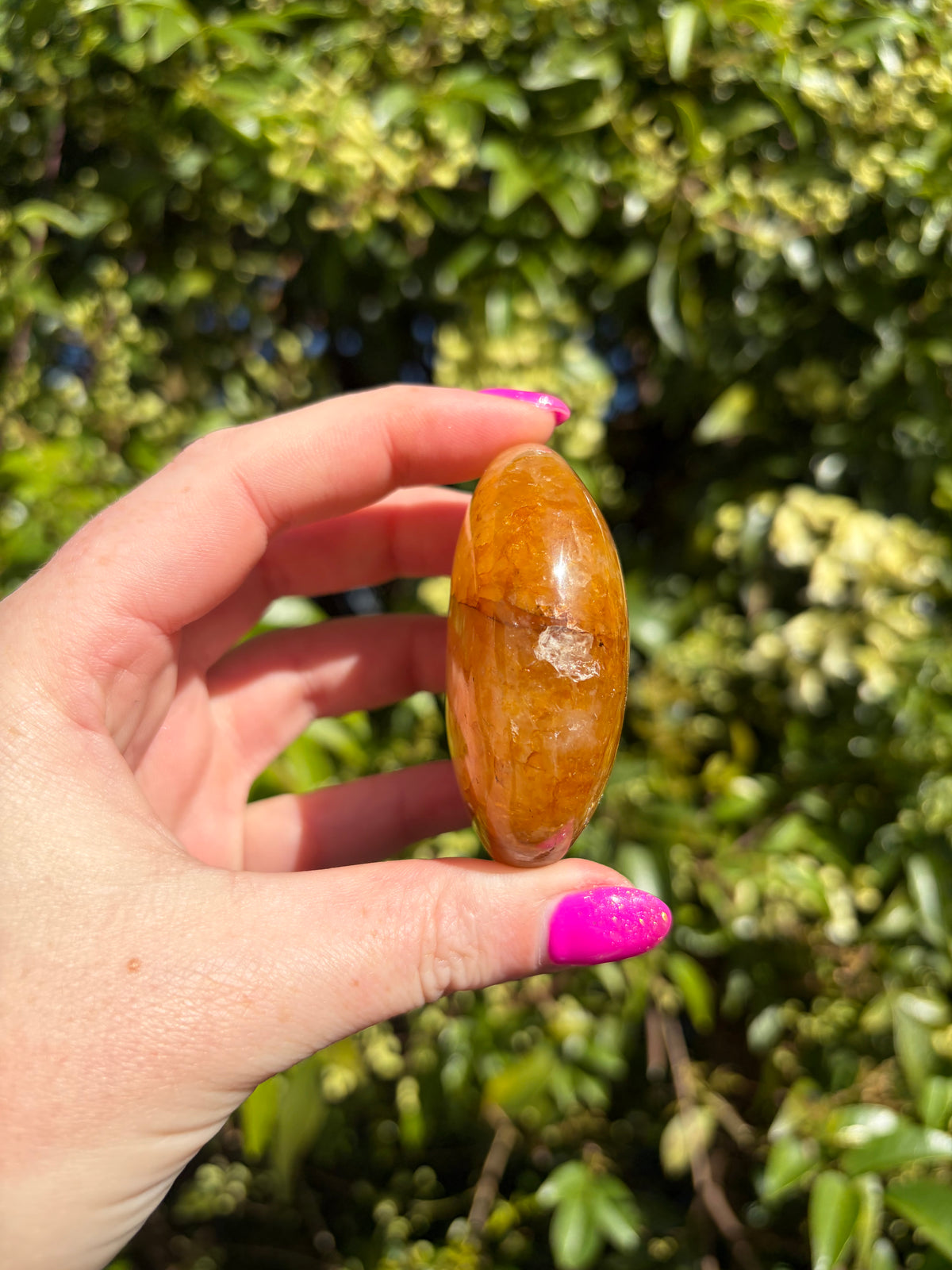 Golden Healer Quartz Palm Stone A