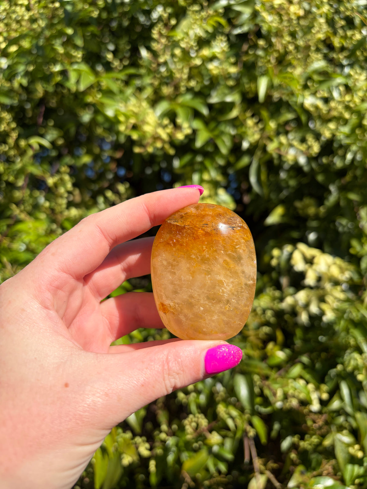 Golden Healer Quartz Palm Stone B