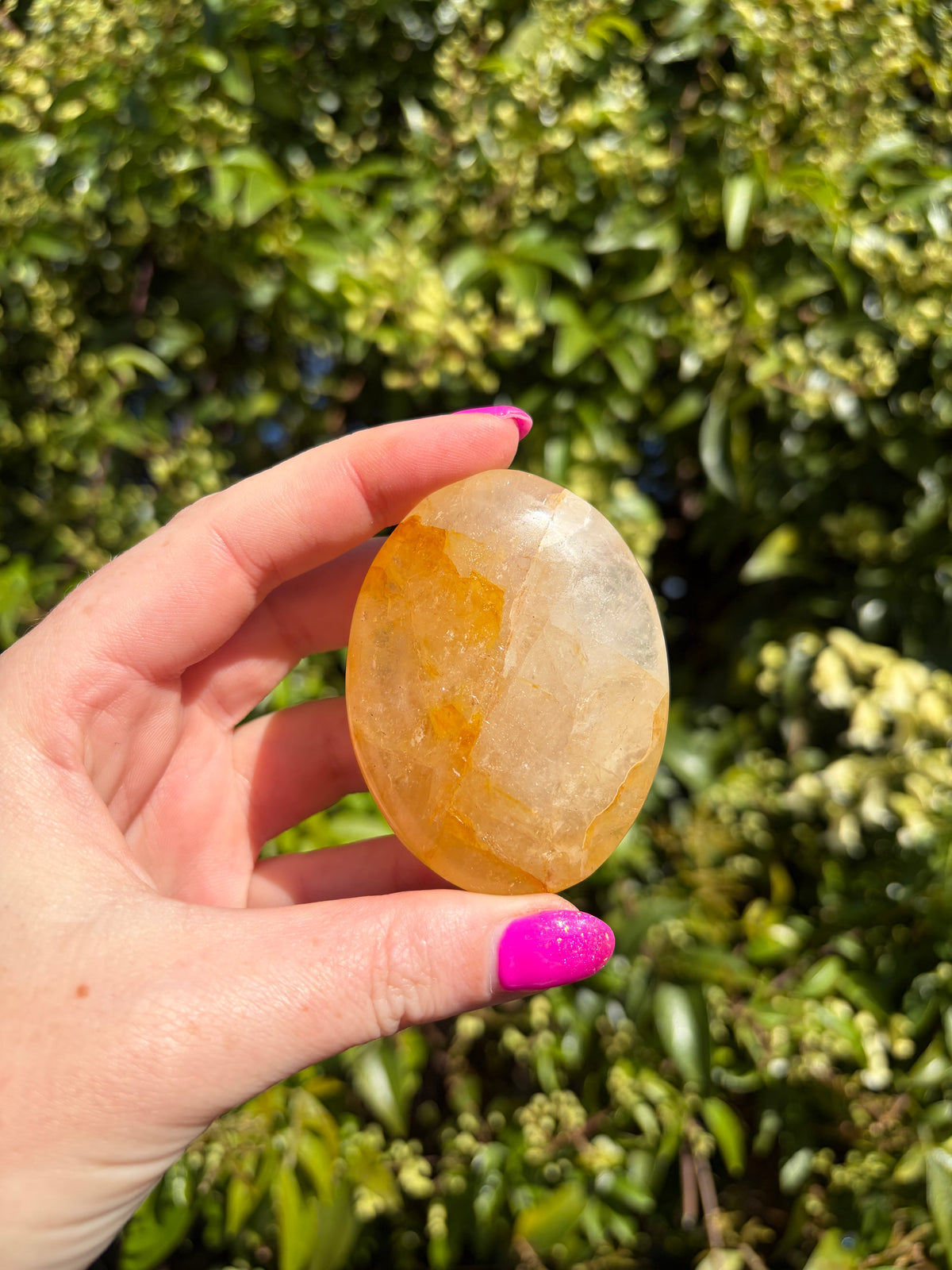 Golden Healer Quartz Palm Stone C