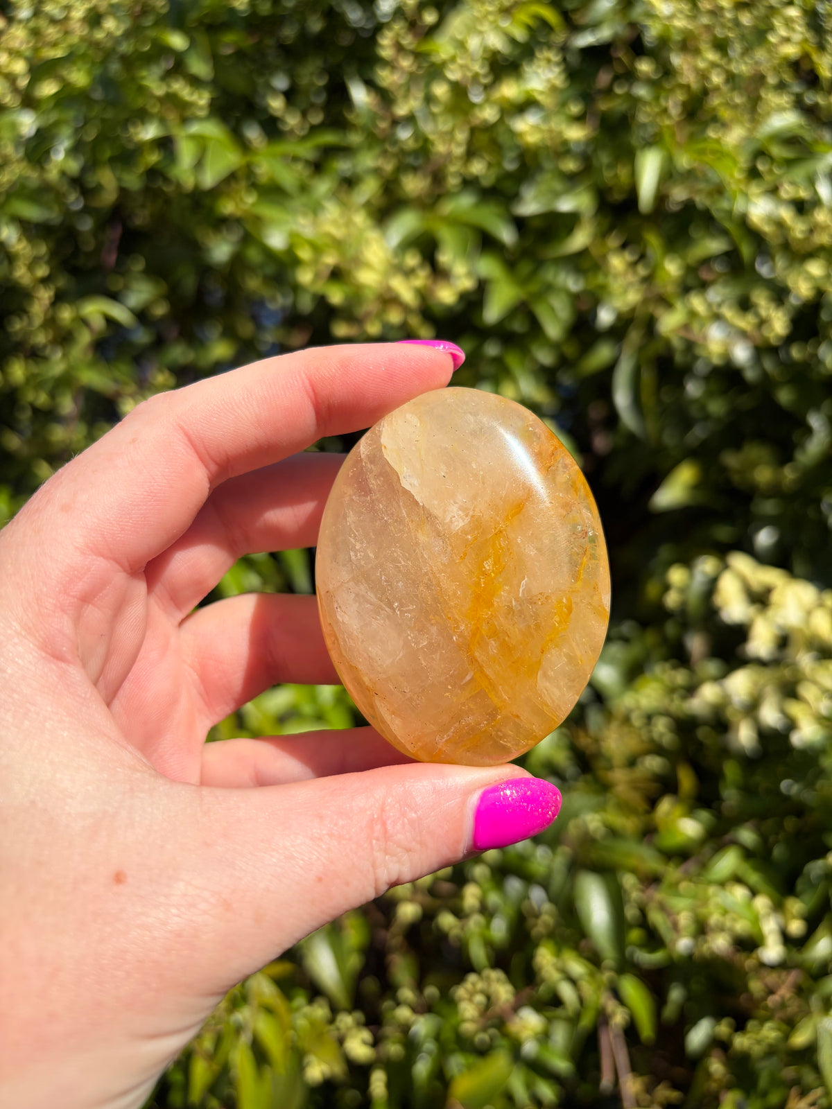 Golden Healer Quartz Palm Stone C