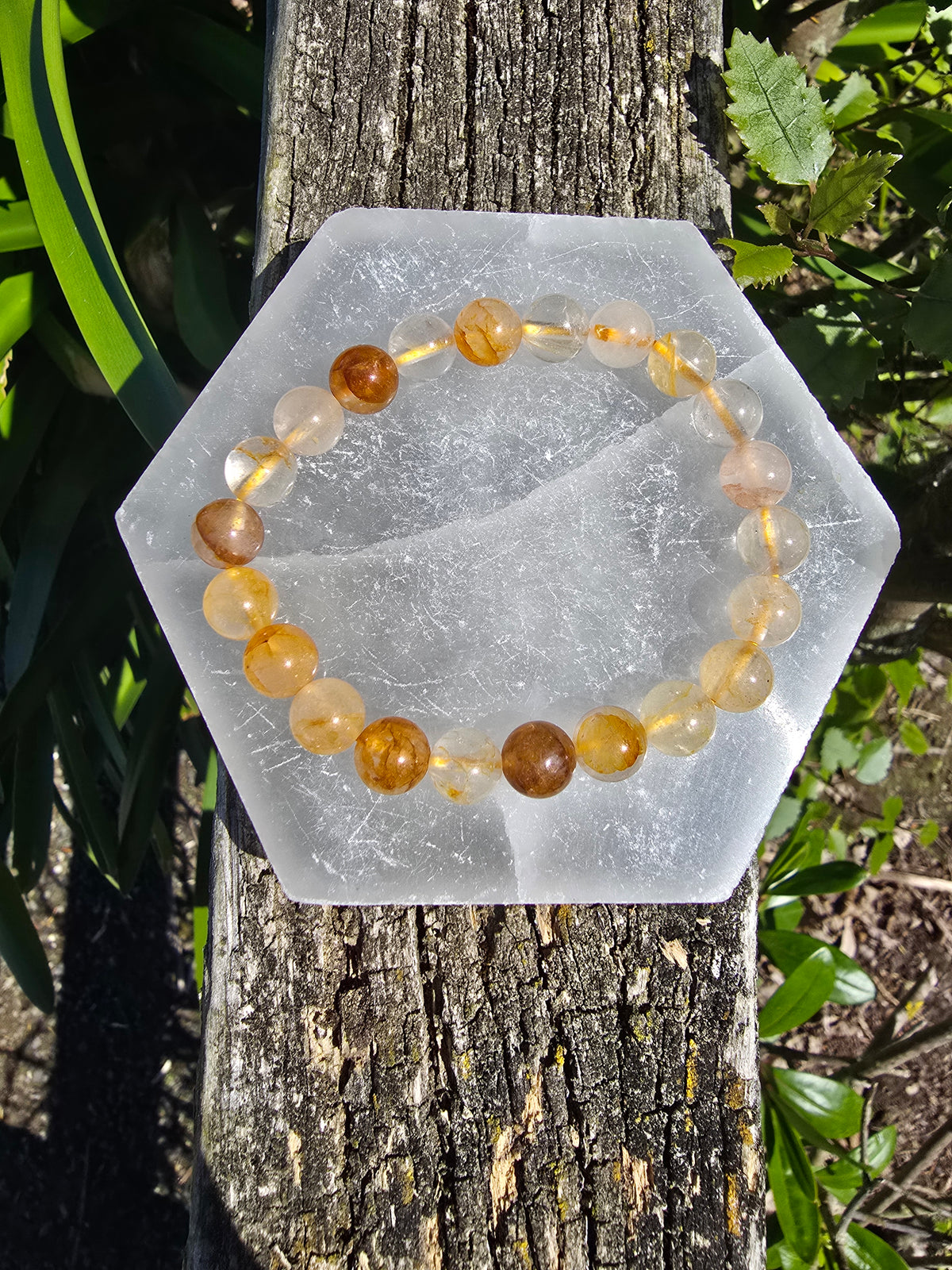 Golden Healer Quartz | Round Bead Bracelet 8 mm