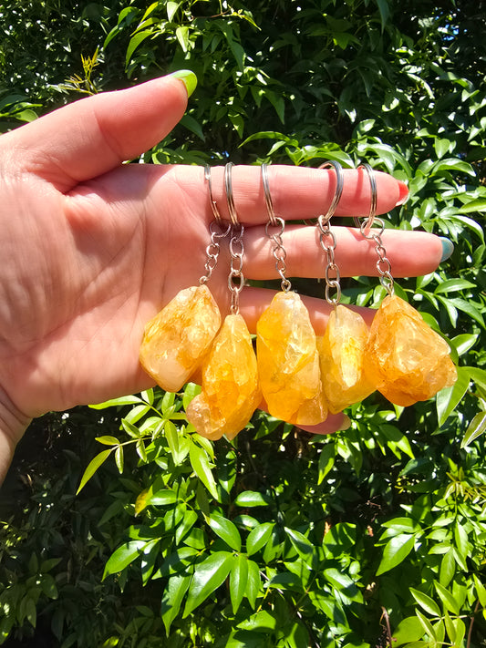 Golden Healer Quartz Keyring