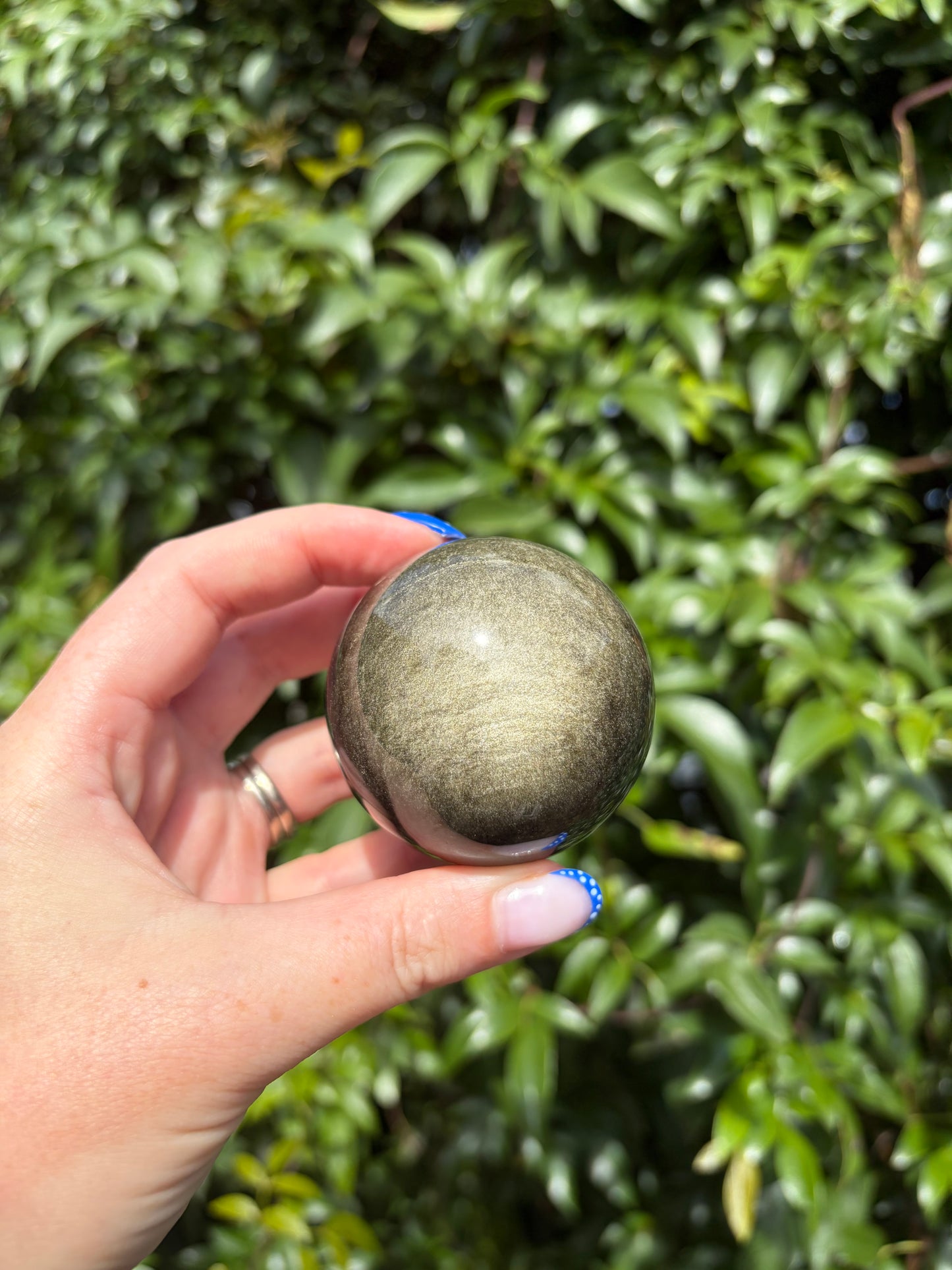 Golden Sheen Obsidian Sphere A