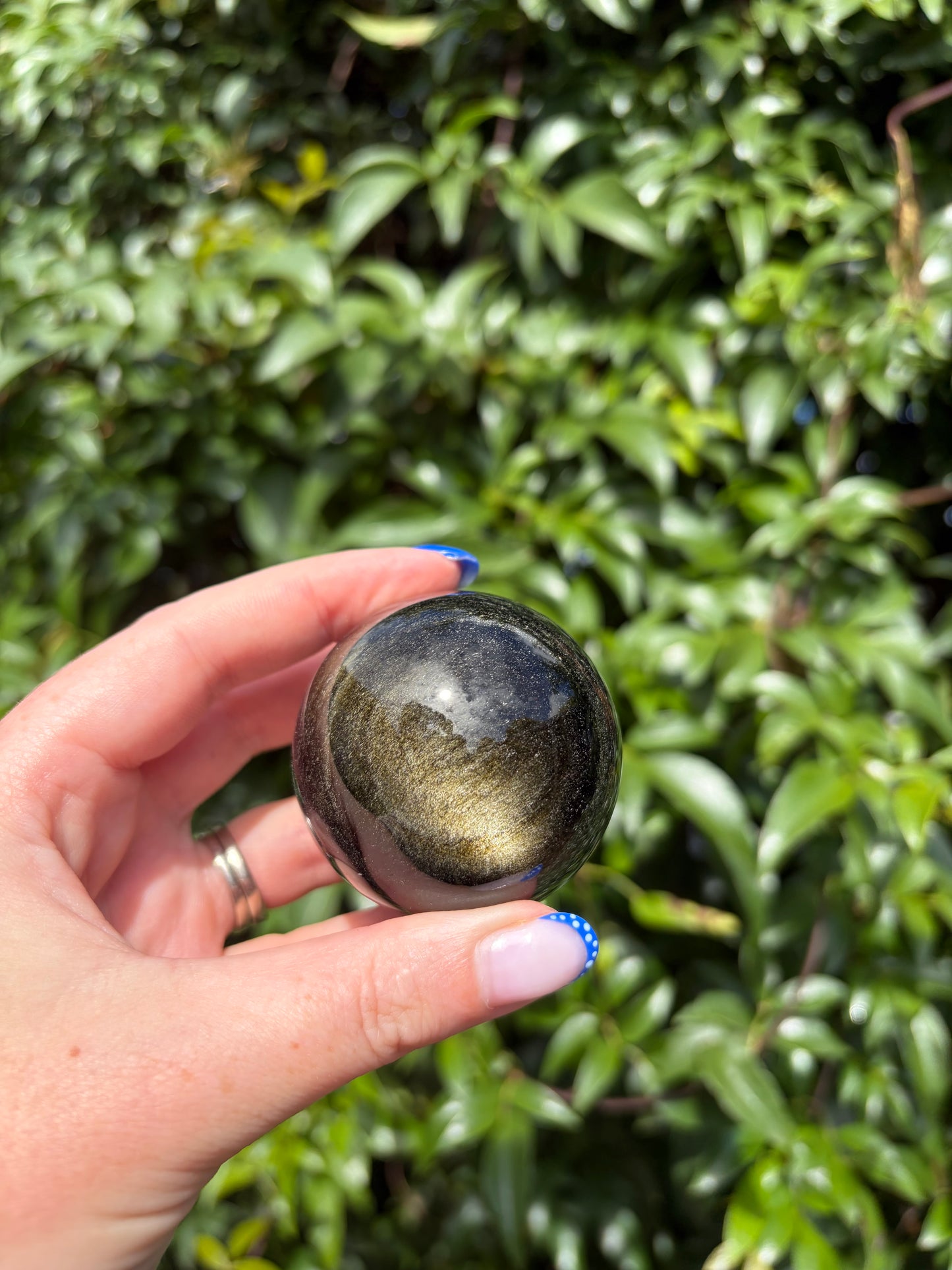 Golden Sheen Obsidian Sphere B