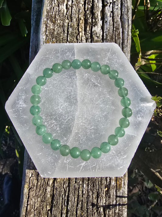 Green Aventurine | Small Round Bead Bracelet