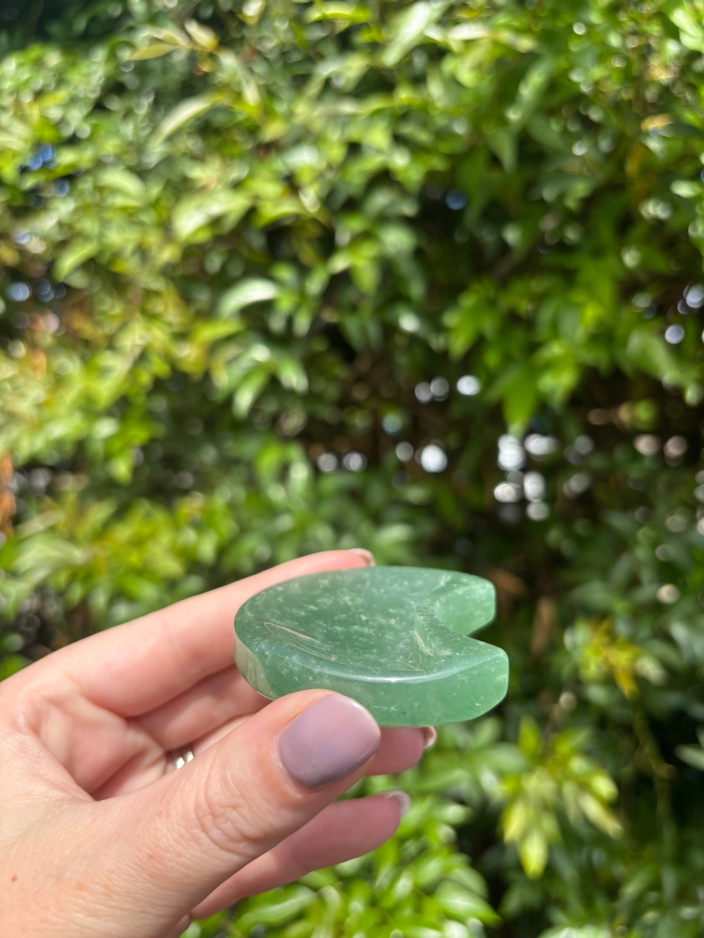 Green Aventurine Mini Moon Dish A