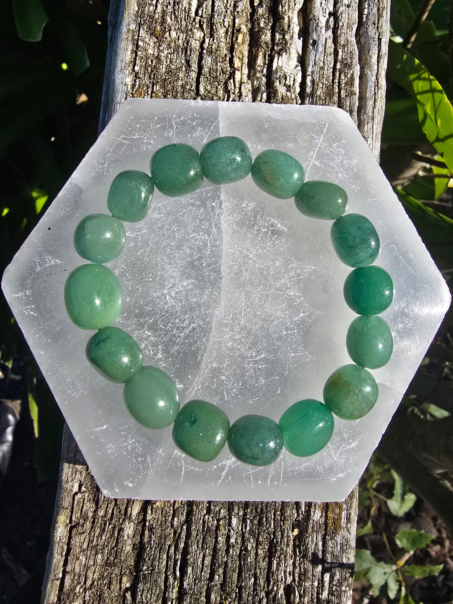 Green Aventurine | Large Nugget Bead Bracelet