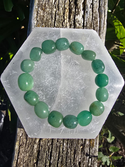 Green Aventurine | Large Nugget Bead Bracelet