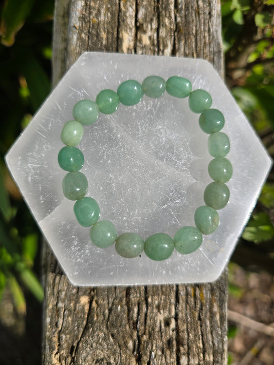 Green Aventurine | Nugget Bead Bracelet 8 mm