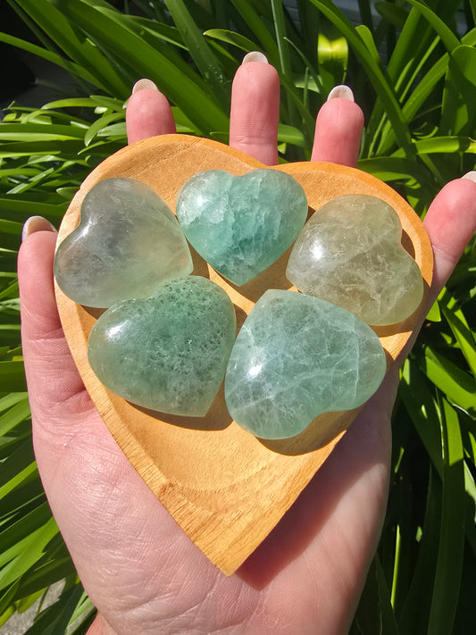 Green Fluorite Small Heart